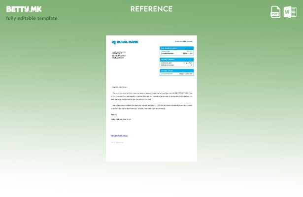 Референтен шаблон за затворање во модерен стил Австралија рурален шаблон